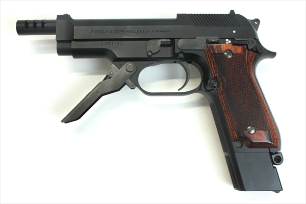 Wood Grip MARUI M93R (Checkered / Brown)