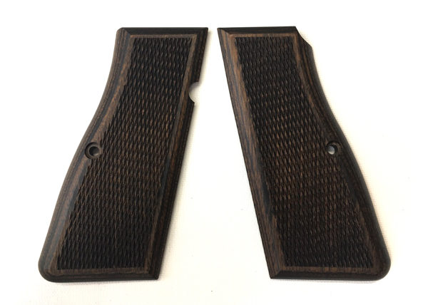 Wood Grip Browning High Power (Checker / Dark brown)