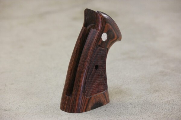 Wood grip | Tanaka Works S&W M29 (N frame square bat) | Checker/Brown