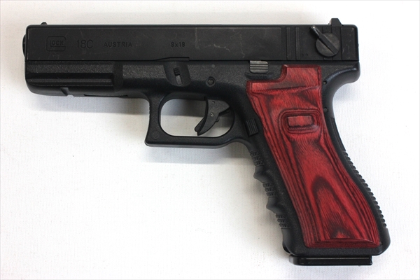 Wood Grip Glock 17 / 18C (Smooth / Red)