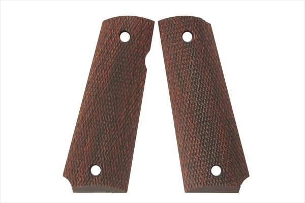 Wood Grip GOVERNMENT / 45AUTO (Full checkered/Brown)