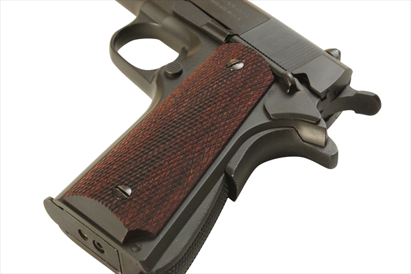 Wood Grip GOVERNMENT / 45AUTO (Full checkered/Brown)