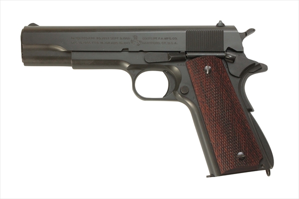 Wood Grip GOVERNMENT / 45AUTO (Full checkered/Brown)