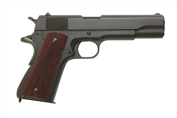 Wood Grip GOVERNMENT / 45AUTO (Full checkered/Brown)