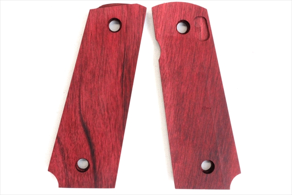 Wood Grip Government / 45 AUTO (Diamond Checker / Red)