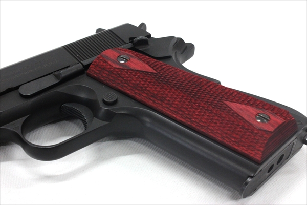 Wood Grip Government / 45 AUTO (Diamond Checker / Red)