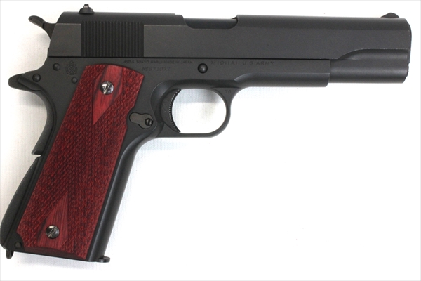 Wood Grip Government / 45 AUTO (Diamond Checker / Red)