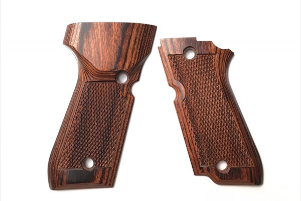 Wood Grip KSC M93R (Checker / Brown)