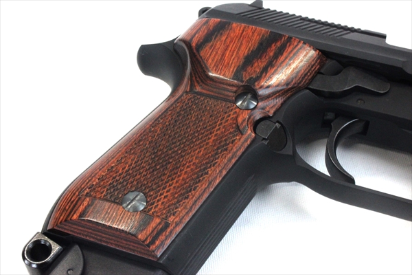 Wood Grip KSC M93R (Checker / Brown)