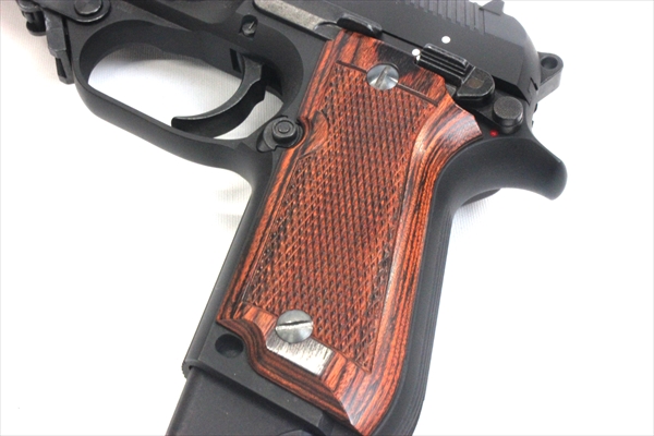 Wood Grip KSC M93R (Checker / Brown)