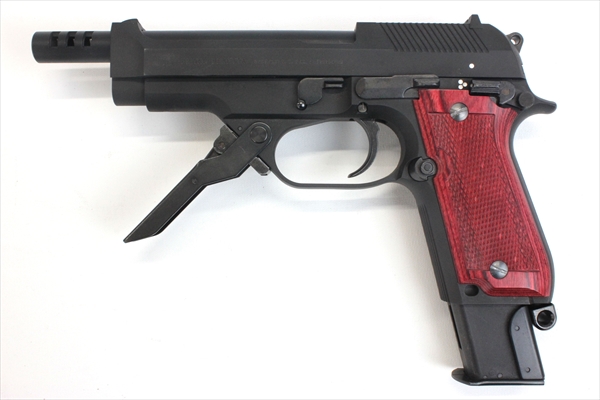 Wood Grip KSC M93R(Checker / Red)