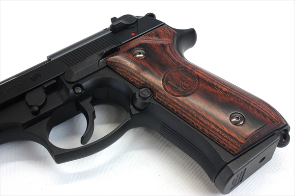 Wood Grip U.S. M9 / M9A1 (Smooth logo / Brown)