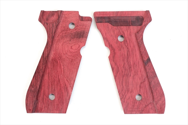 Wood Grip U.S. M9 / M9A1 (Smooth logo / Red)