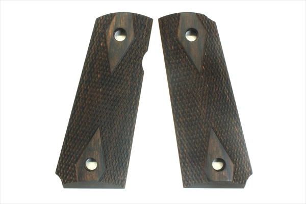 Wood Grip V10 ULTRA COMPACT (Checker/Dark Brown)