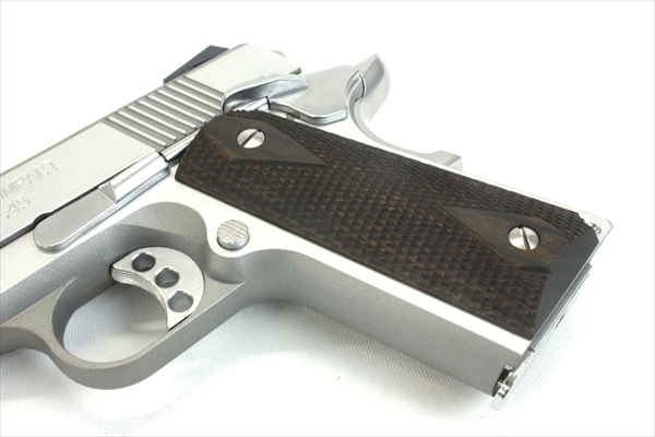 Wood Grip V10 ULTRA COMPACT (Checker/Dark Brown)